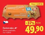 Čerstvá vejce M podestýlková 10 ks