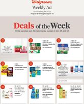 Walgreens weekly ad from Sunday 08/09