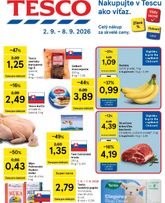 Tesco leták platný od stredy 02.09.