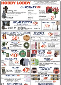 Hobby Lobby weekly ad from Sunday 10/25