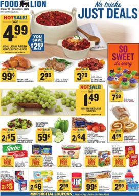 Food Lion weekly ad from Wednesday 10/28