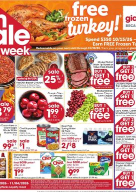 Giant Eagle weekly ad from Thursday 10/29