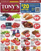 Tony's Fresh Market weekly ad from Wednesday 09/09