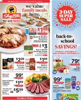 ShopRite weekly ad from Sunday 09/13