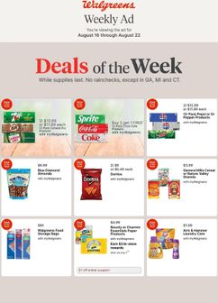 Walgreens weekly ad from Sunday 08/16