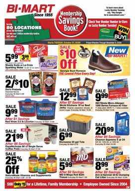 Bi-Mart weekly ad from Tuesday 10/27
