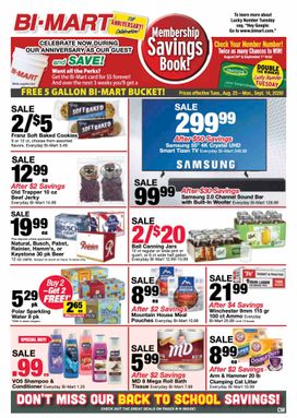 Bi-Mart weekly ad from Tuesday 08/25