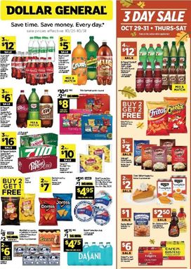 Dollar General weekly ad from Sunday 10/25