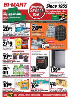 Bi-Mart weekly ad from Tuesday 09/29