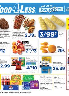 Food 4 Less weekly ad from Wednesday 08/12
