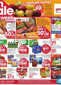 Giant Eagle weekly ad from Thursday 10/01