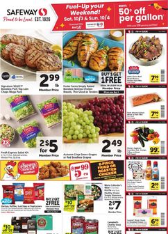Safeway weekly ad from Wednesday 09/30