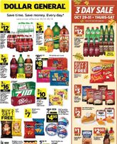 Dollar General weekly ad from Sunday 10/25