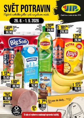 JIP - Svět potravin - Brno, Ostrava - Hrabová, Praha - Bořanovice, Jilemnice, Karlovy Vary, Olomouc, Pardubice, Zlín, Polička