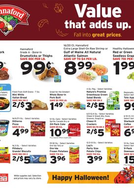 Hannaford weekly ad from Sunday 10/25