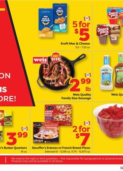 Weis Markets weekly ad from Thursday 08/13