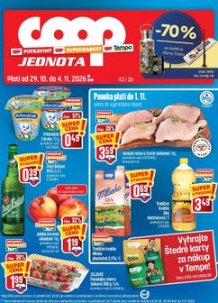 COOP Jednota leták platný od štvrtka 29.10.