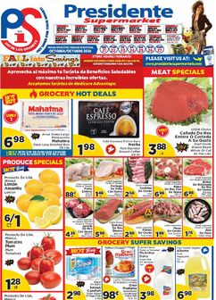 Presidente Supermarket weekly ad from Wednesday 10/21