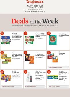 Walgreens weekly ad from Sunday 10/04