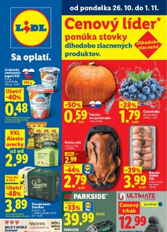 Lidl leták platný od pondelka 26.10.