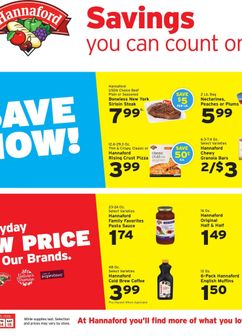 Hannaford weekly ad from Sunday 08/09