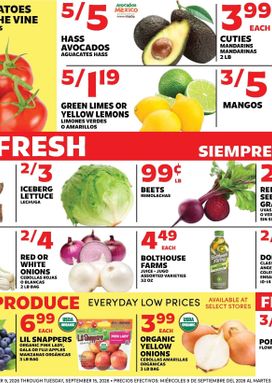 Sedano's weekly ad from Wednesday 09/09