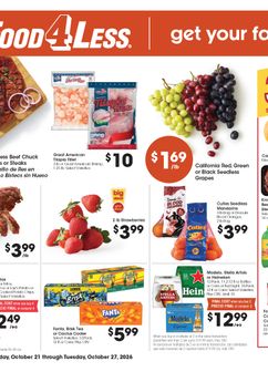 Food 4 Less weekly ad from Wednesday 10/21