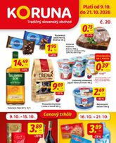 Koruna leták platný od piatku 09.10.