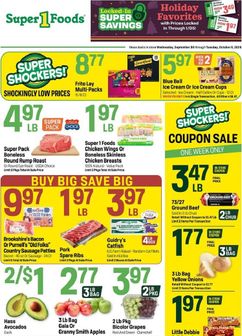 Super 1 Foods weekly ad from Wednesday 09/30