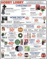 Hobby Lobby weekly ad from Sunday 10/25