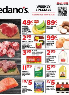 Sedano's weekly ad from Wednesday 10/21