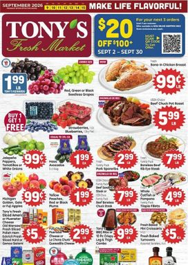 Tony's Fresh Market weekly ad from Wednesday 09/09