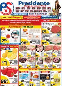 Presidente Supermarket weekly ad from Wednesday 09/23