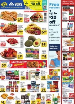 Vons weekly ad from Wednesday 09/30