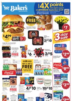 Baker's weekly ad from Wednesday 09/23