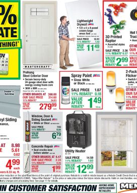 Menards weekly ad from Thursday 10/22