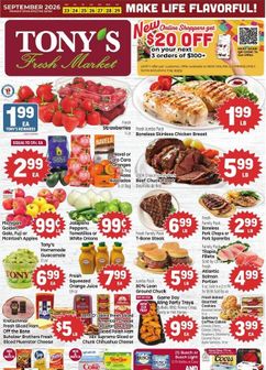 Tony's Fresh Market weekly ad from Wednesday 09/23