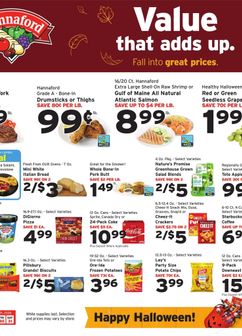 Hannaford weekly ad from Sunday 10/25