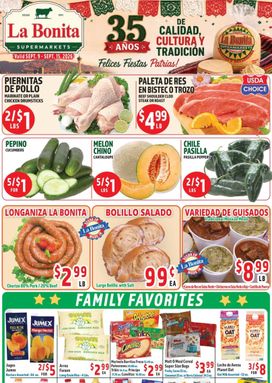 La Bonita weekly ad from Wednesday 09/09