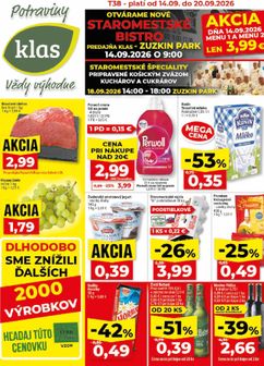 Klas leták platný od pondelka 14.09.