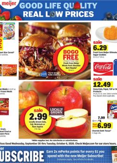 Meijer weekly ad from Wednesday 09/30