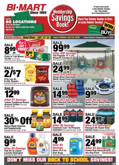 Bi-Mart weekly ad from Tuesday 07/28
