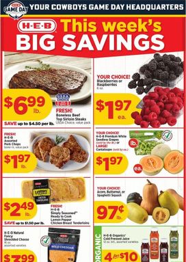 H-E-B weekly ad from Wednesday 09/09