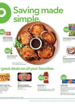 Publix weekly ad from Thursday 10/01