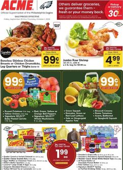 ACME weekly ad from Friday 09/25