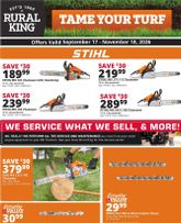 Rural King weekly ad from Thursday 09/17