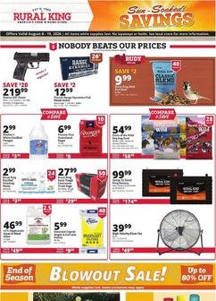 Rural King weekly ad from Thursday 08/06