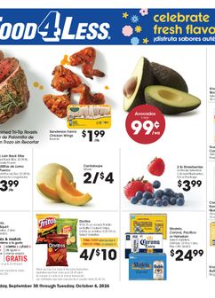 Food 4 Less weekly ad from Wednesday 09/30