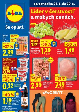 Lidl leták platný od pondelka 24.08.