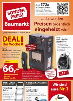 Sonderpreis Baumarkt-Prospekt von Samstag 12.09.